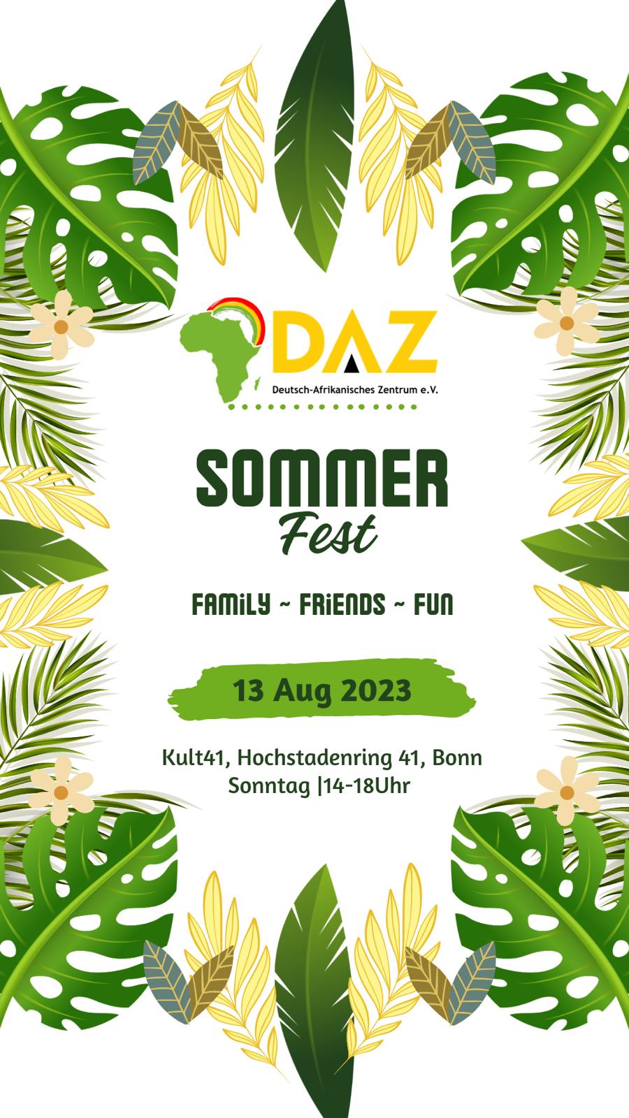Sommerfest des Deutsch-Afrikanischen Zentrums Bonn